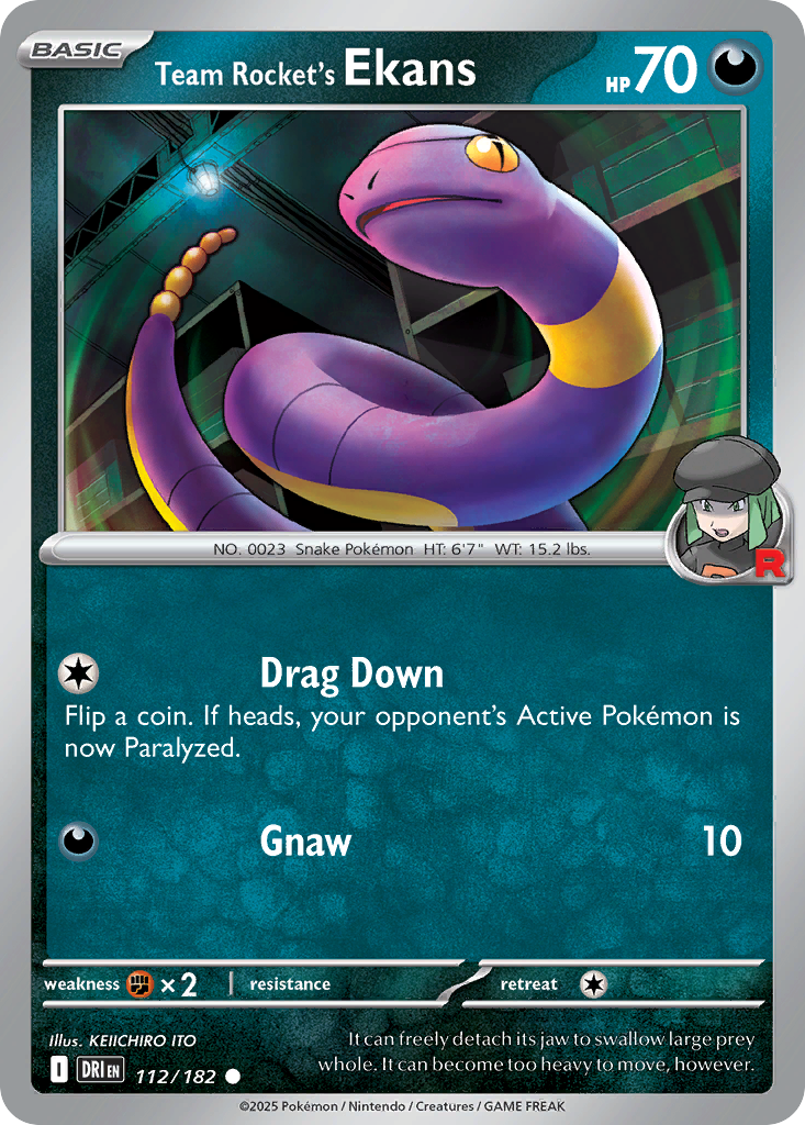 Team Rocket's Ekans Destined Rivals 112