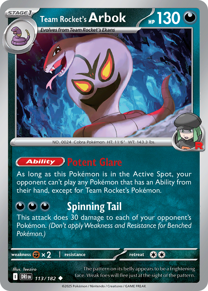 Team Rocket's Arbok #113