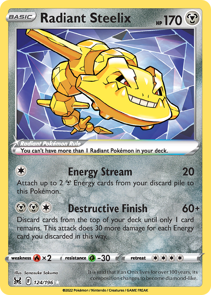 Radiant Steelix Lost Origin 124