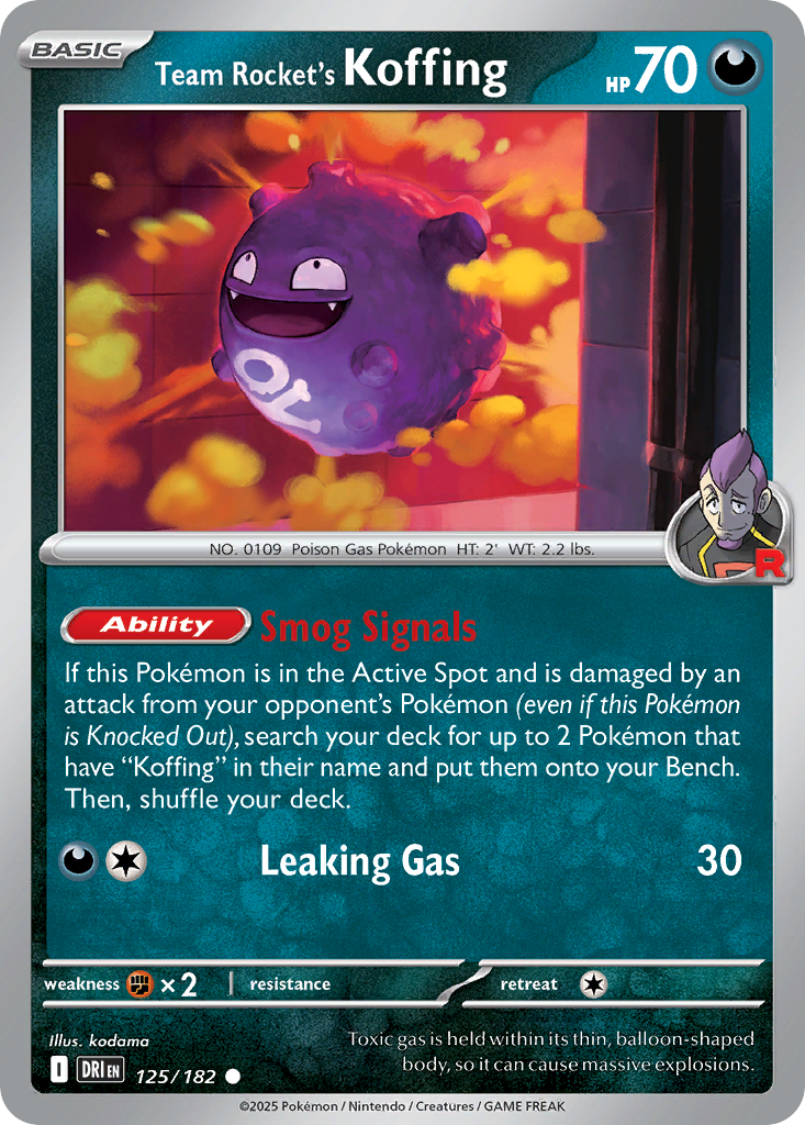 Team Rocket's Koffing Destined Rivals 125