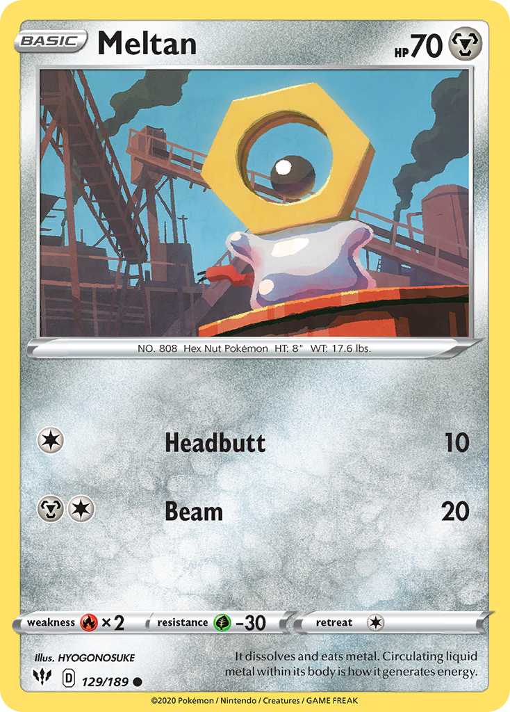 Meltan Darkness Ablaze 129