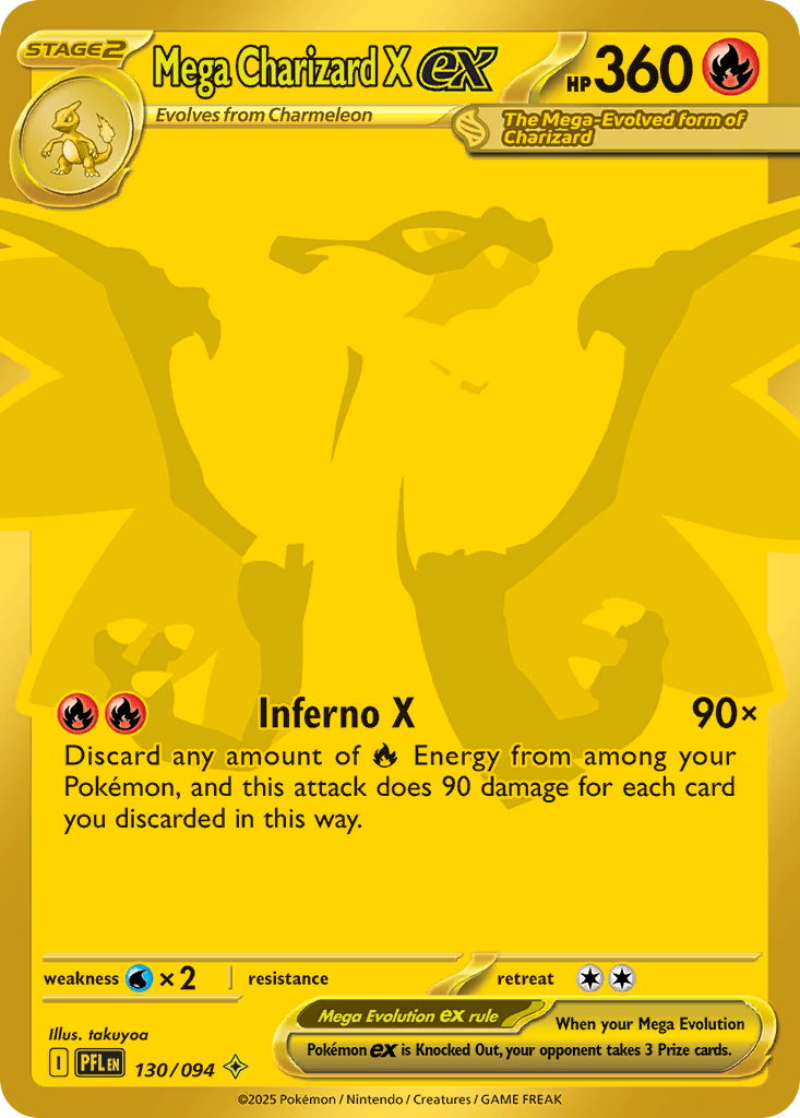 Mega Charizard X ex Phantasmal Flames 130