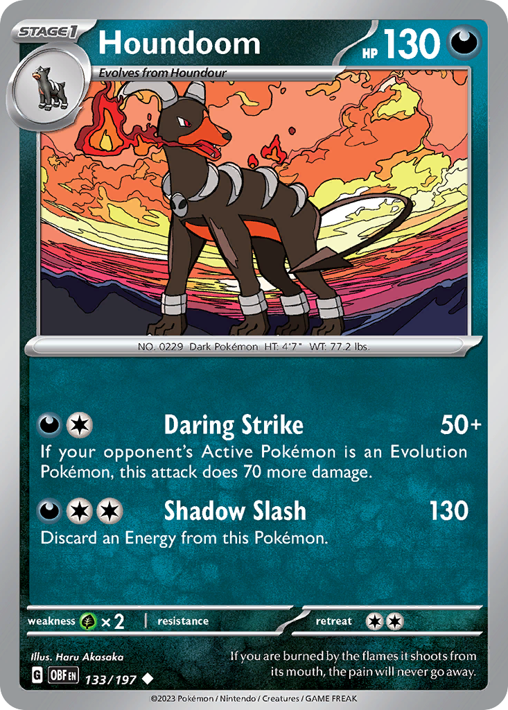 Houndoom Obsidian Flames 133
