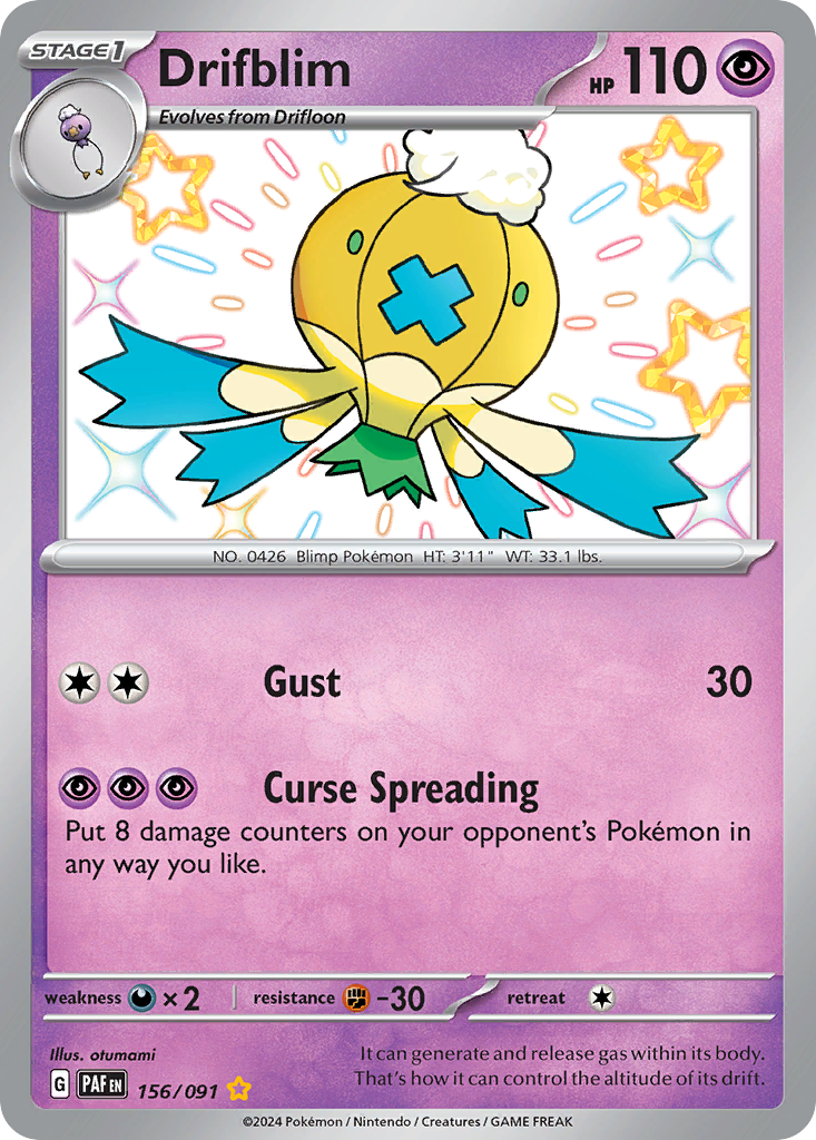 Drifblim Paldean Fates 156