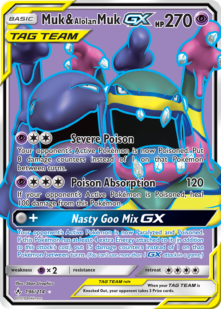 Muk & Alolan Muk-GX Unbroken Bonds 196