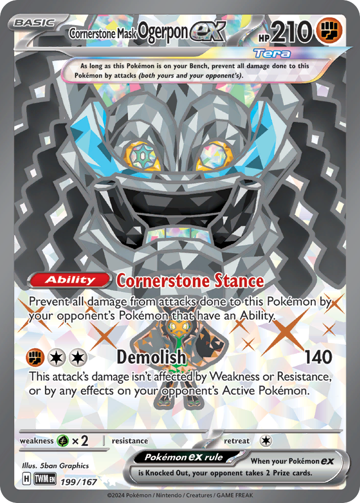 Cornerstone Mask Ogerpon ex Twilight Masquerade 199