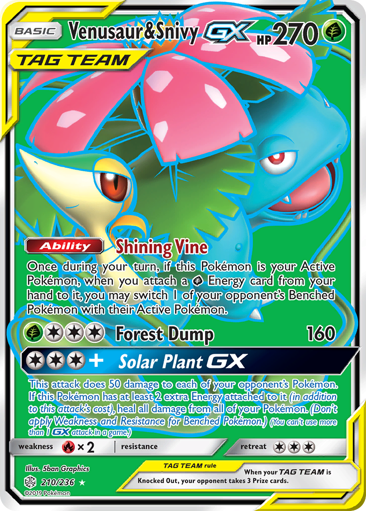 Venusaur & Snivy-GX Cosmic Eclipse 210