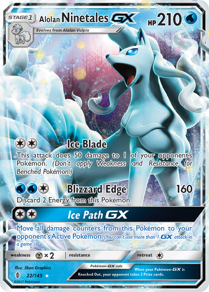 Alolan Ninetales-GX Guardians Rising 22