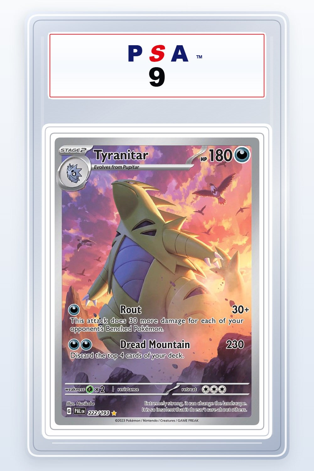 Tyranitar #222 PSA 9