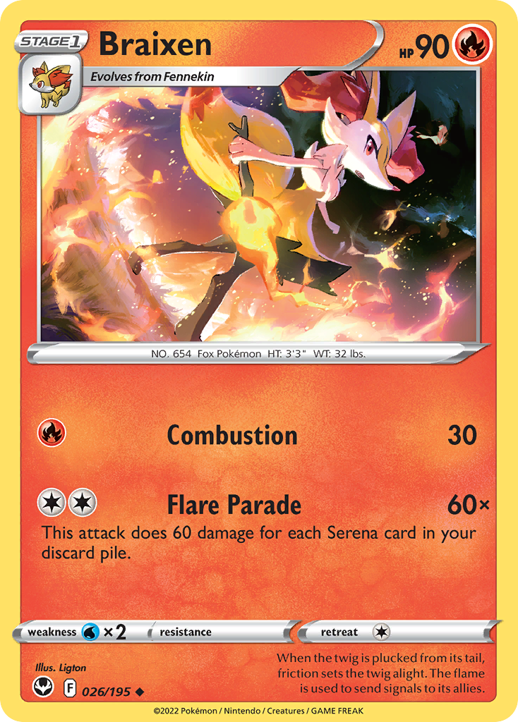 Braixen Silver Tempest 26