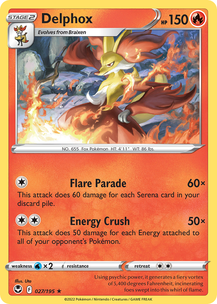 Delphox Silver Tempest 27