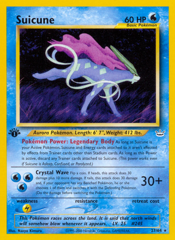 Suicune Neo Revelation 27