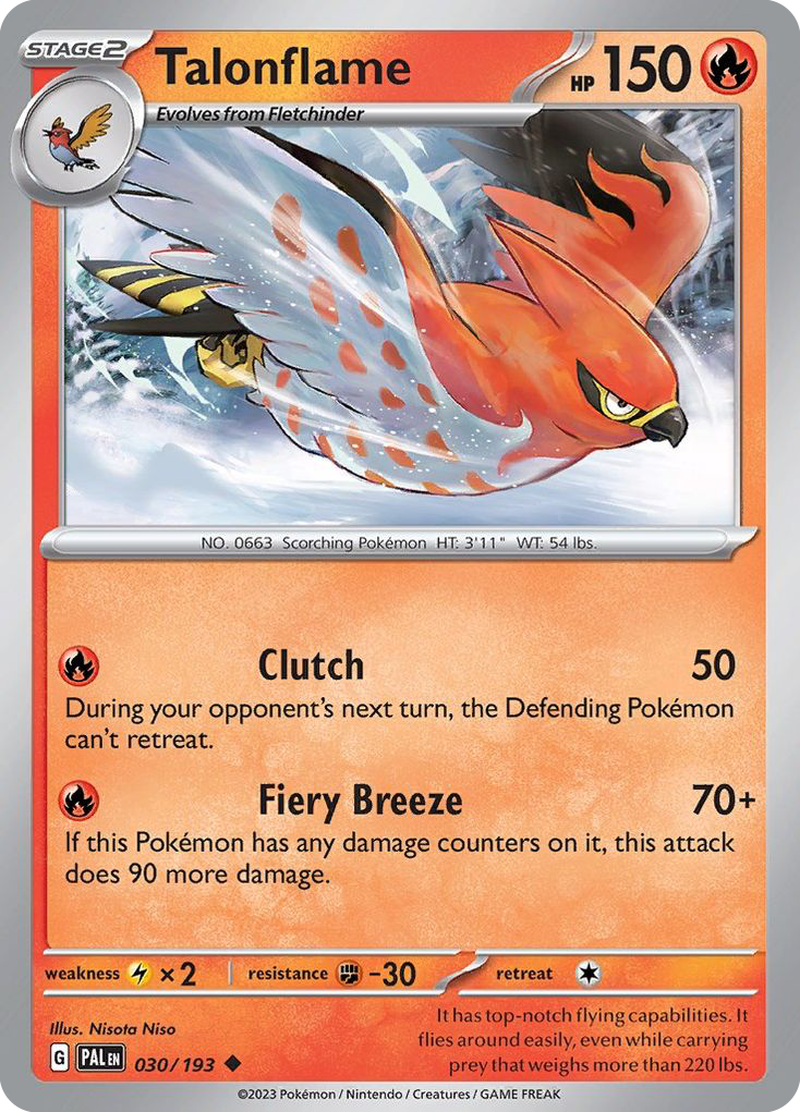 Talonflame Paldea Evolved 30