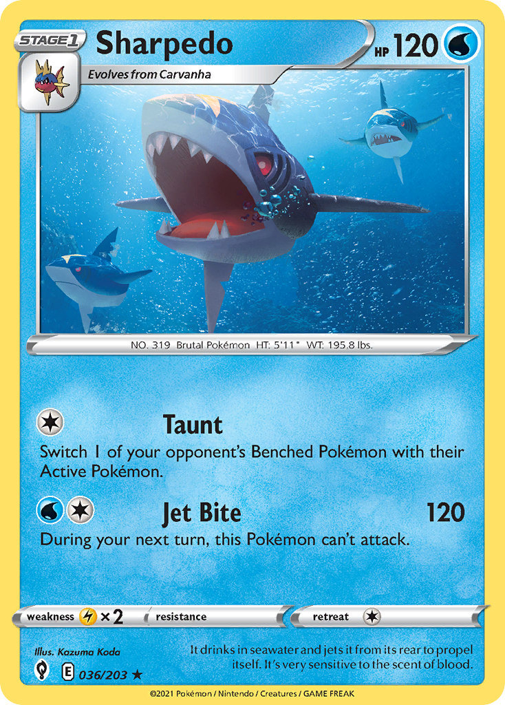 Sharpedo Evolving Skies 36