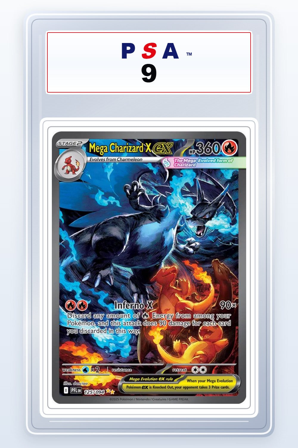Mega Charizard X ex #125 PSA 9