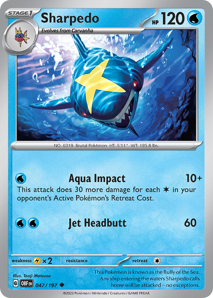 Sharpedo Obsidian Flames 47