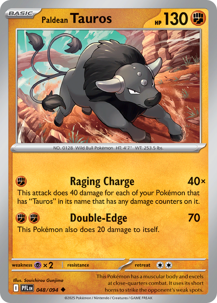 Paldean Tauros Phantasmal Flames 48