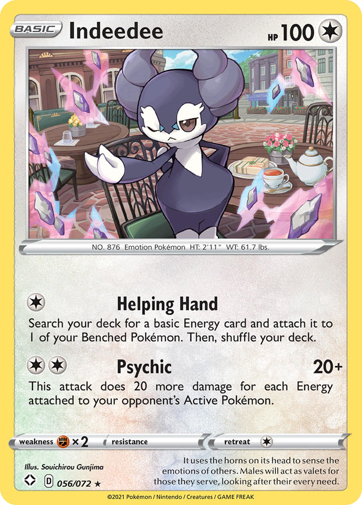 Indeedee Shining Fates 56