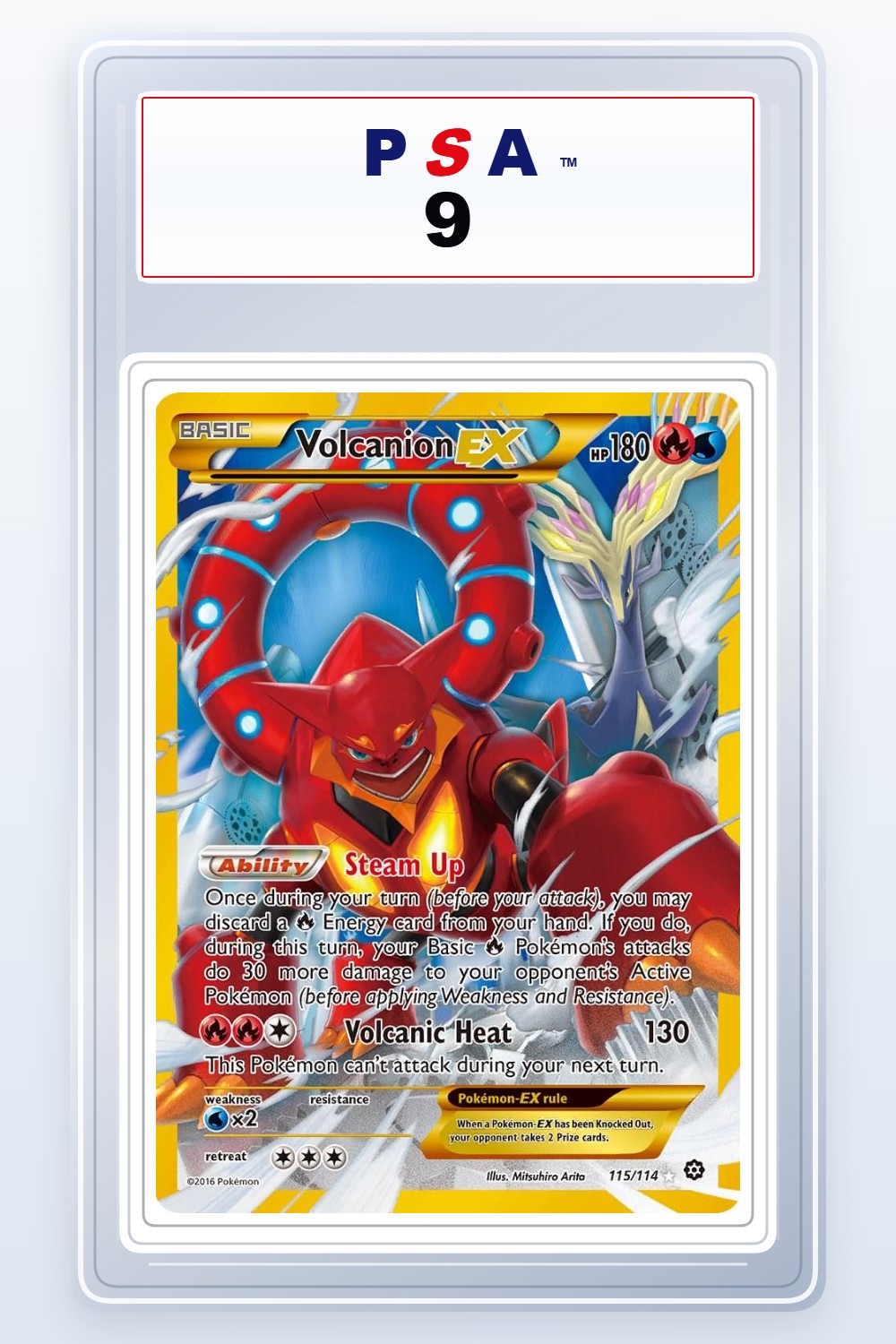 Volcanion EX #115 PSA 9