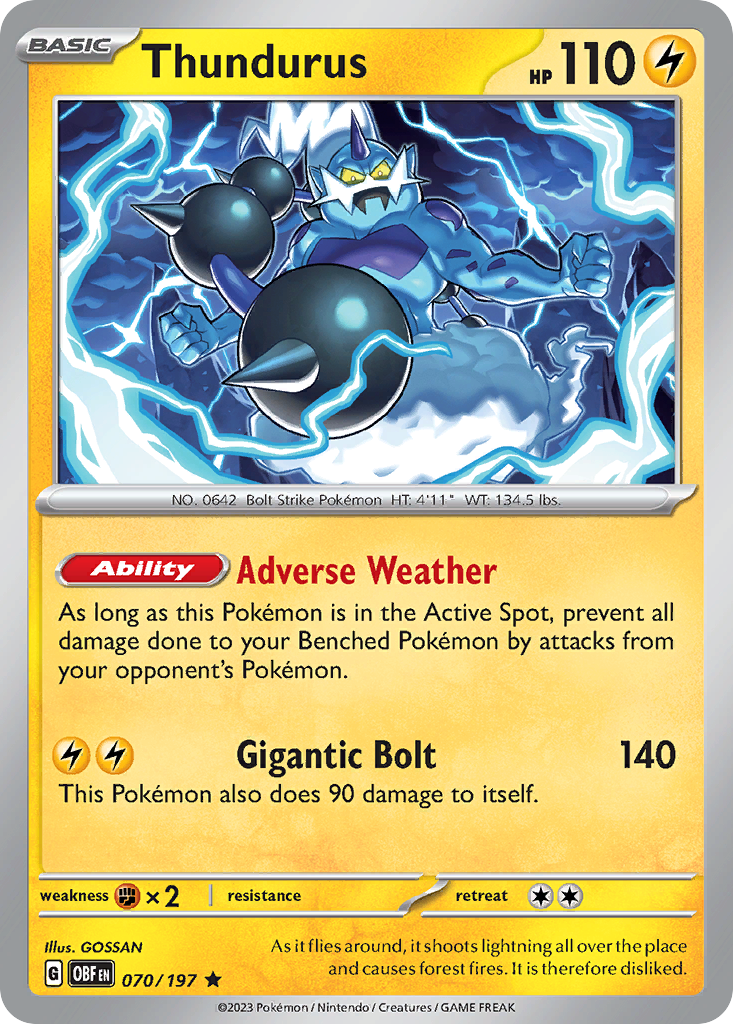 Thundurus Obsidian Flames 70