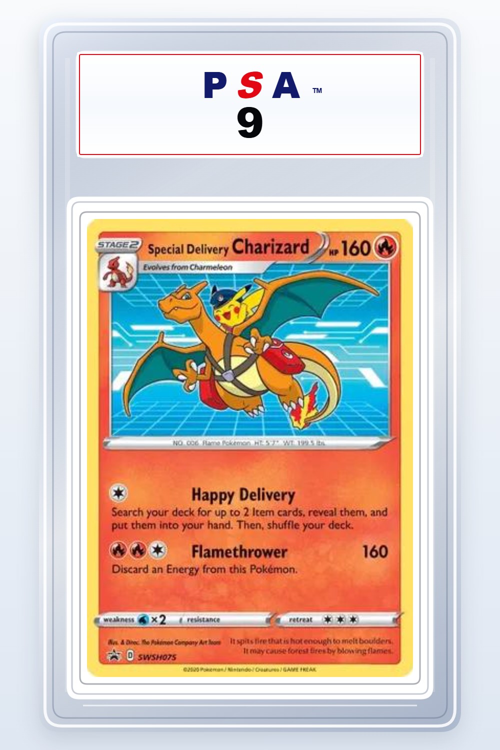 Special Delivery Charizard #SWSH075 PSA 9