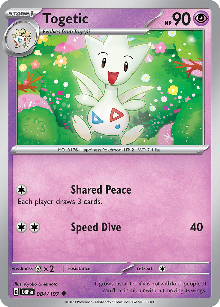 Togetic Obsidian Flames 84