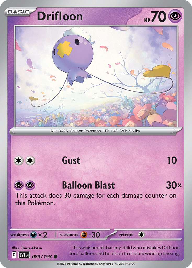 Drifloon Scarlet & Violet 89