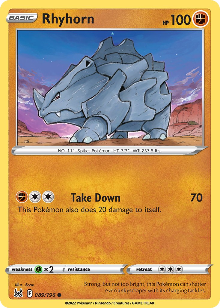 Rhyhorn Lost Origin 89