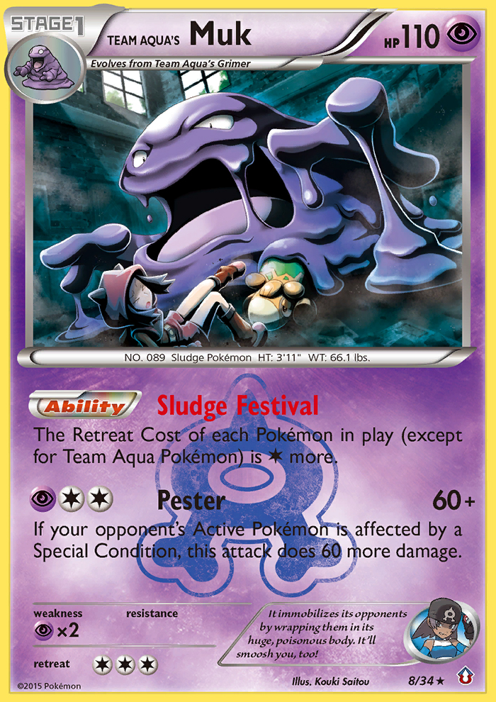 Team Aqua's Muk Double Crisis 8