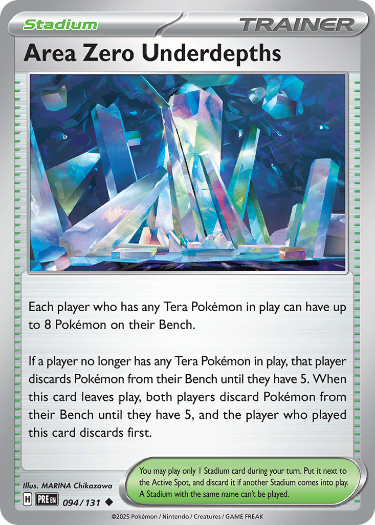 Area Zero Underdepths Prismatic Evolutions 94
