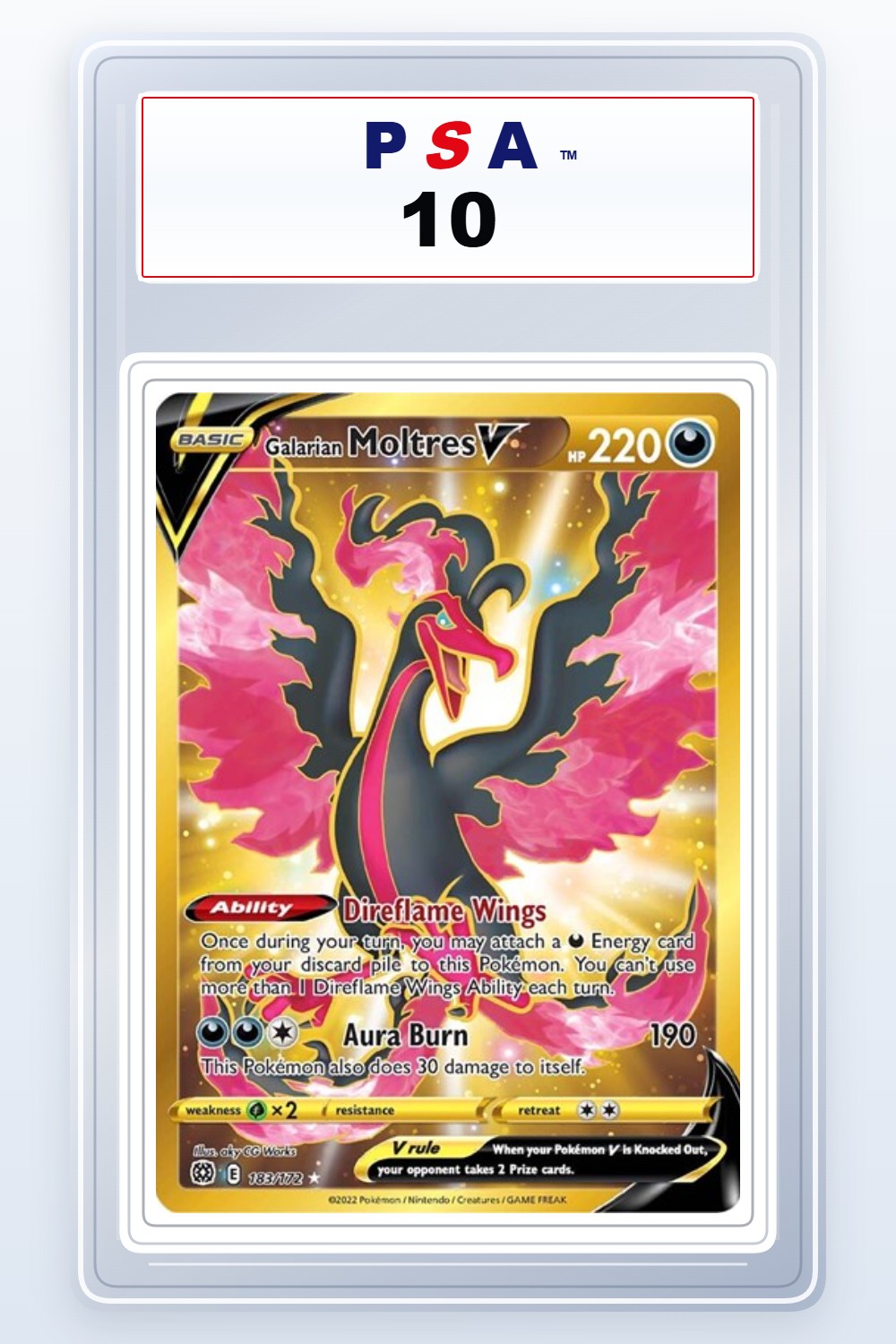 Galarian Moltres V #183 PSA 10
