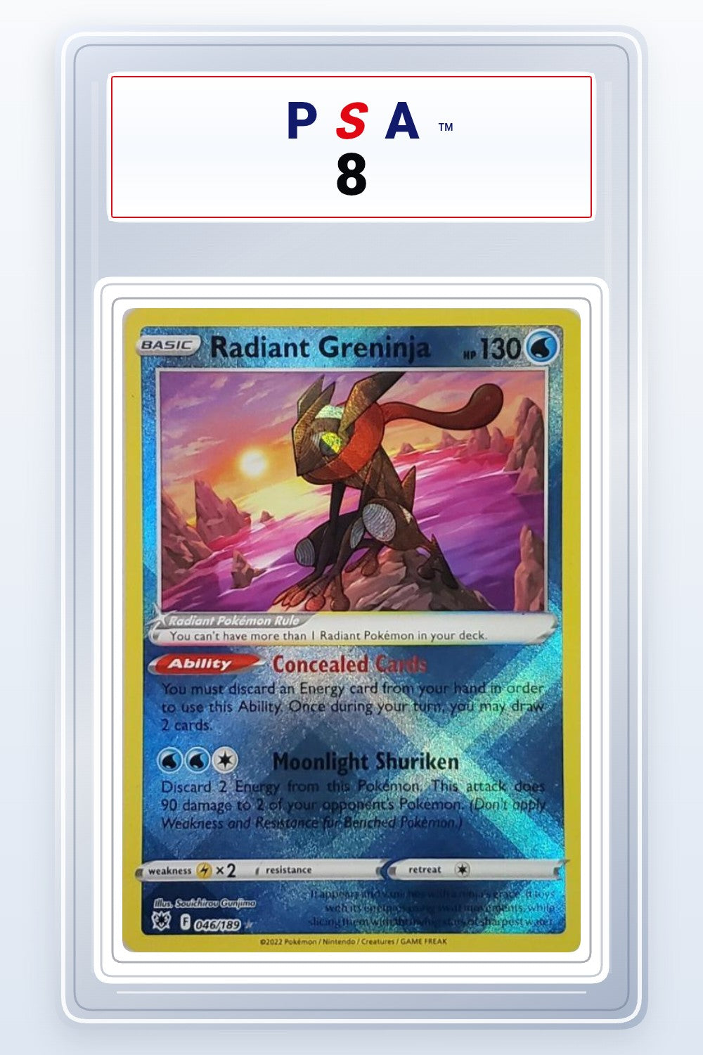 Radiant Greninja #46 PSA 8