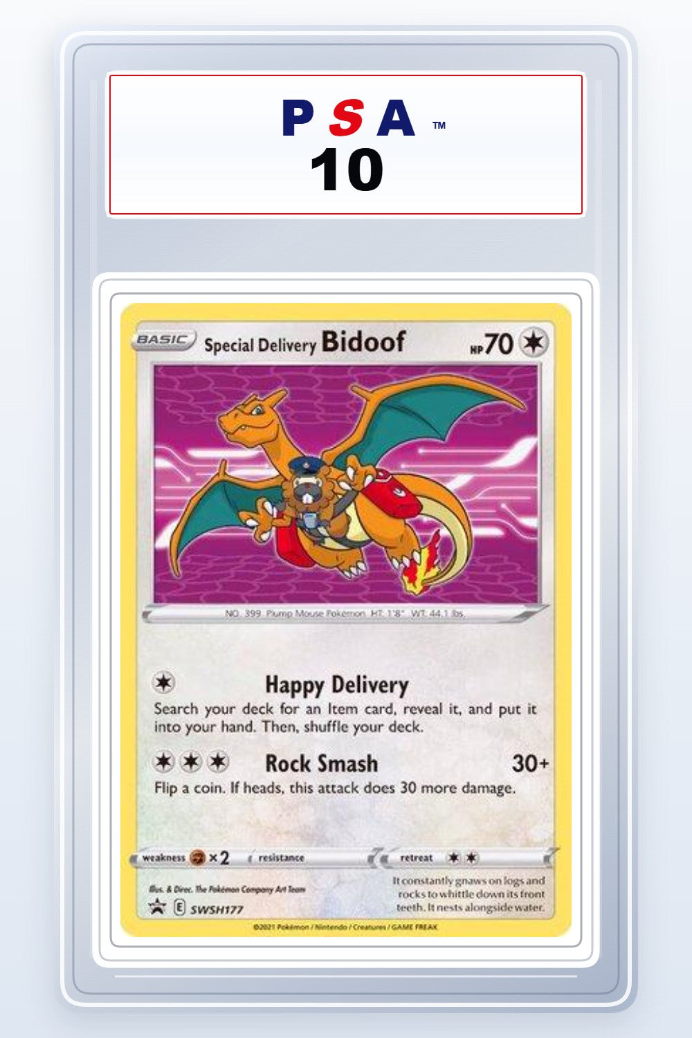 Special Delivery Bidoof #SWSH177 PSA 10