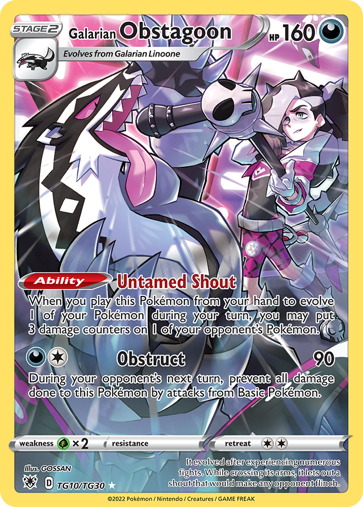 Galarian Obstagoon Astral Radiance tg10
