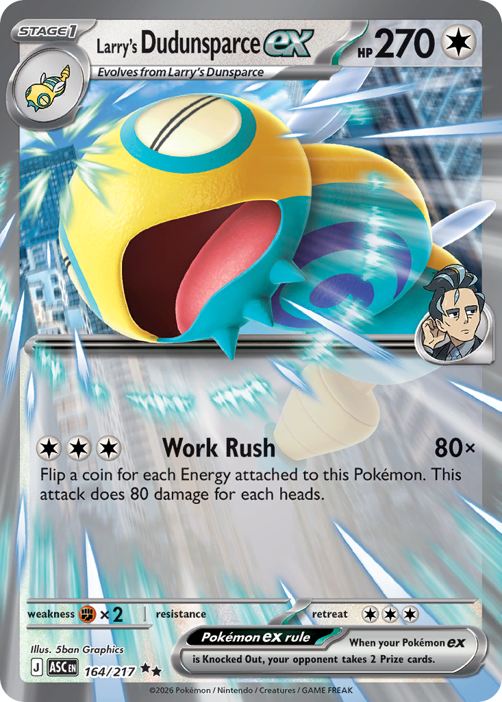 Larry's Dudunsparce ex Ascended Heroes 164
