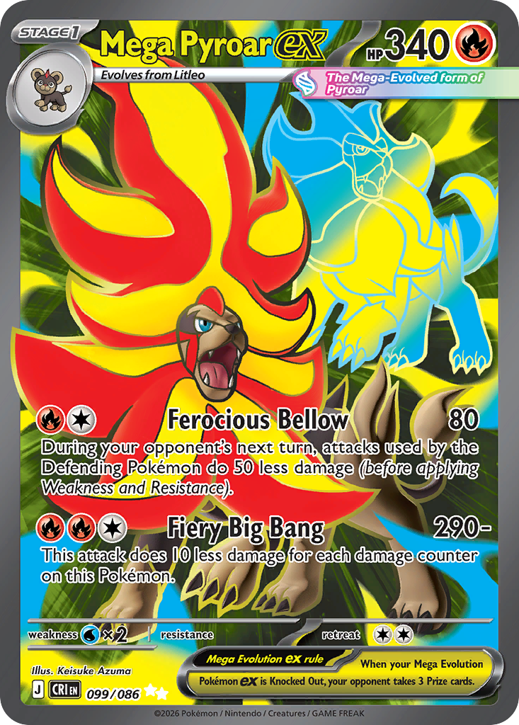 Mega Pyroar ex Chaos Rising 99