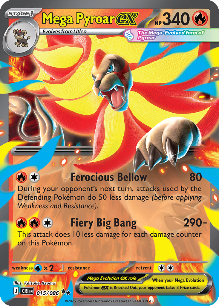 Mega Pyroar ex Chaos Rising 15