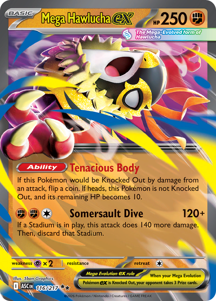 Mega Hawlucha ex Ascended Heroes 116