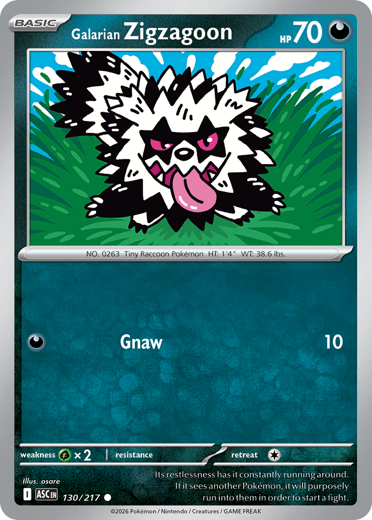 Galarian Zigzagoon Ascended Heroes 130