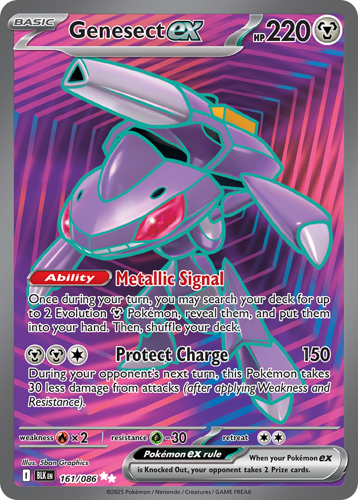 Genesect ex Black Bolt 161