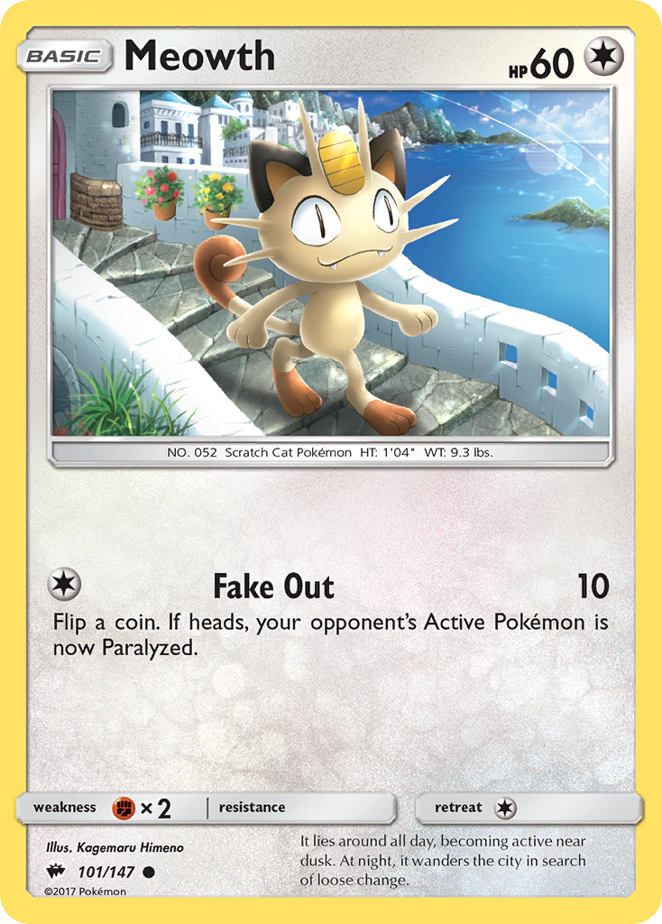 Meowth Burning Shadows 101
