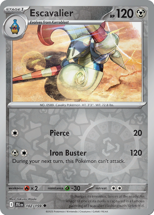 Escavalier [Reverse Holo] #102