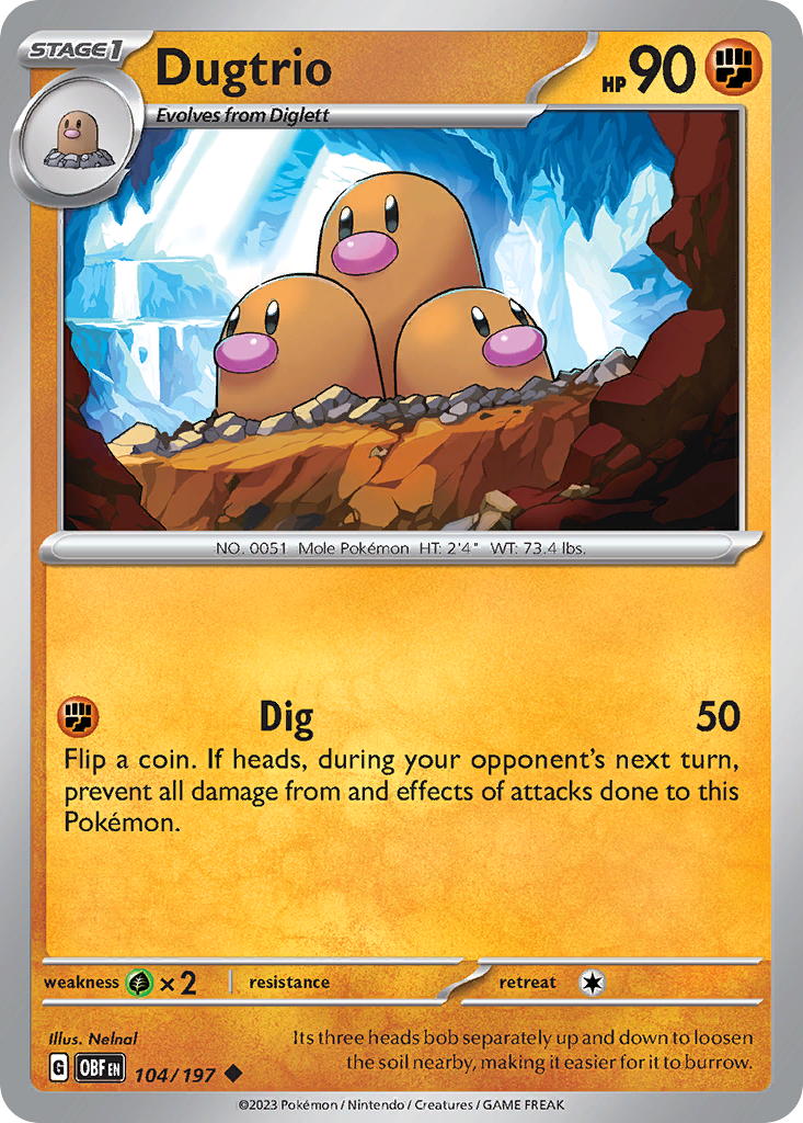 Dugtrio Obsidian Flames 104