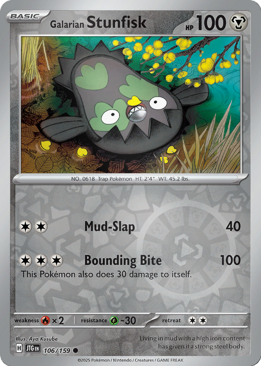 Galarian Stunfisk [Reverse Holo] #106