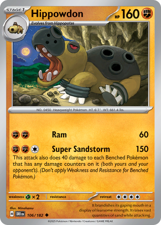 Hippowdon Destined Rivals 106