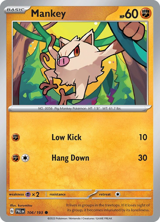 Mankey Paldea Evolved 106