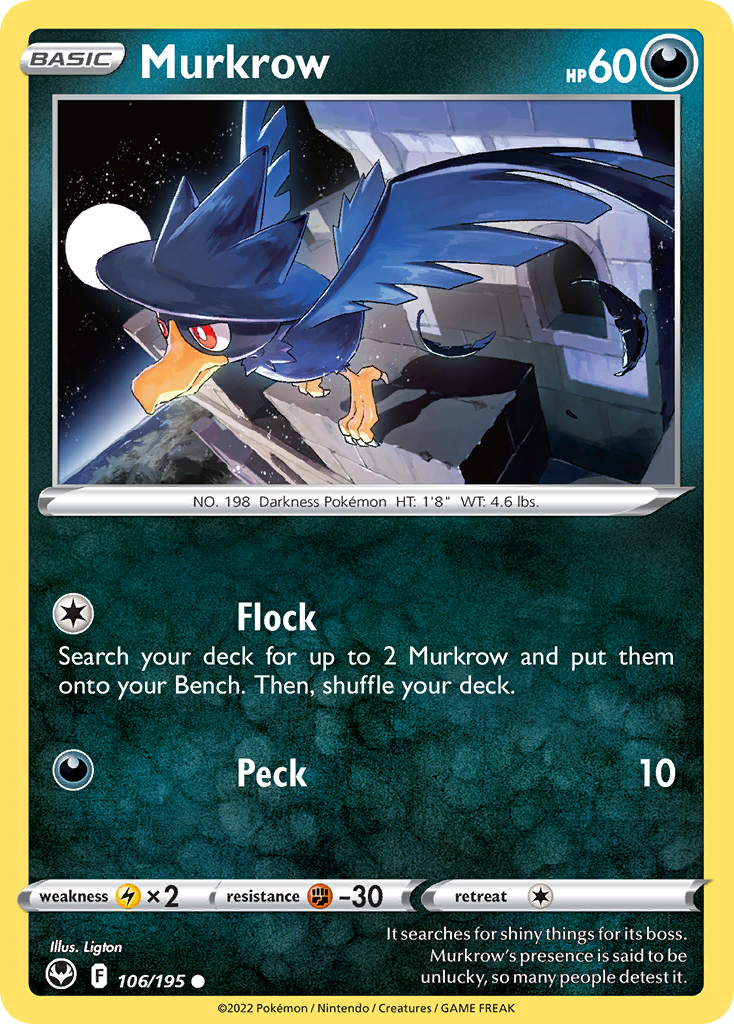 Murkrow Silver Tempest 106