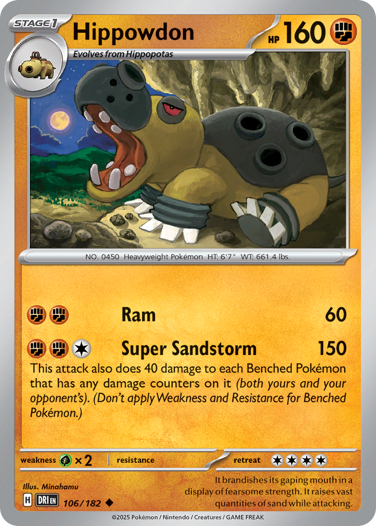 Hippowdon Destined Rivals 106