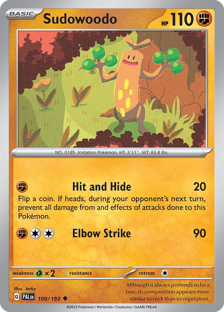 Sudowoodo Paldea Evolved 109