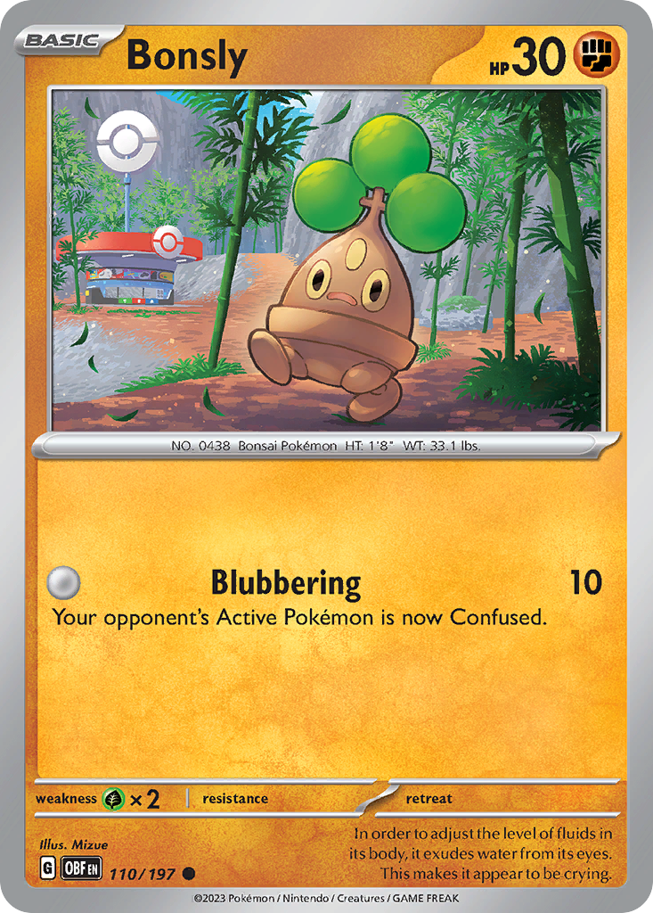 Bonsly Obsidian Flames 110